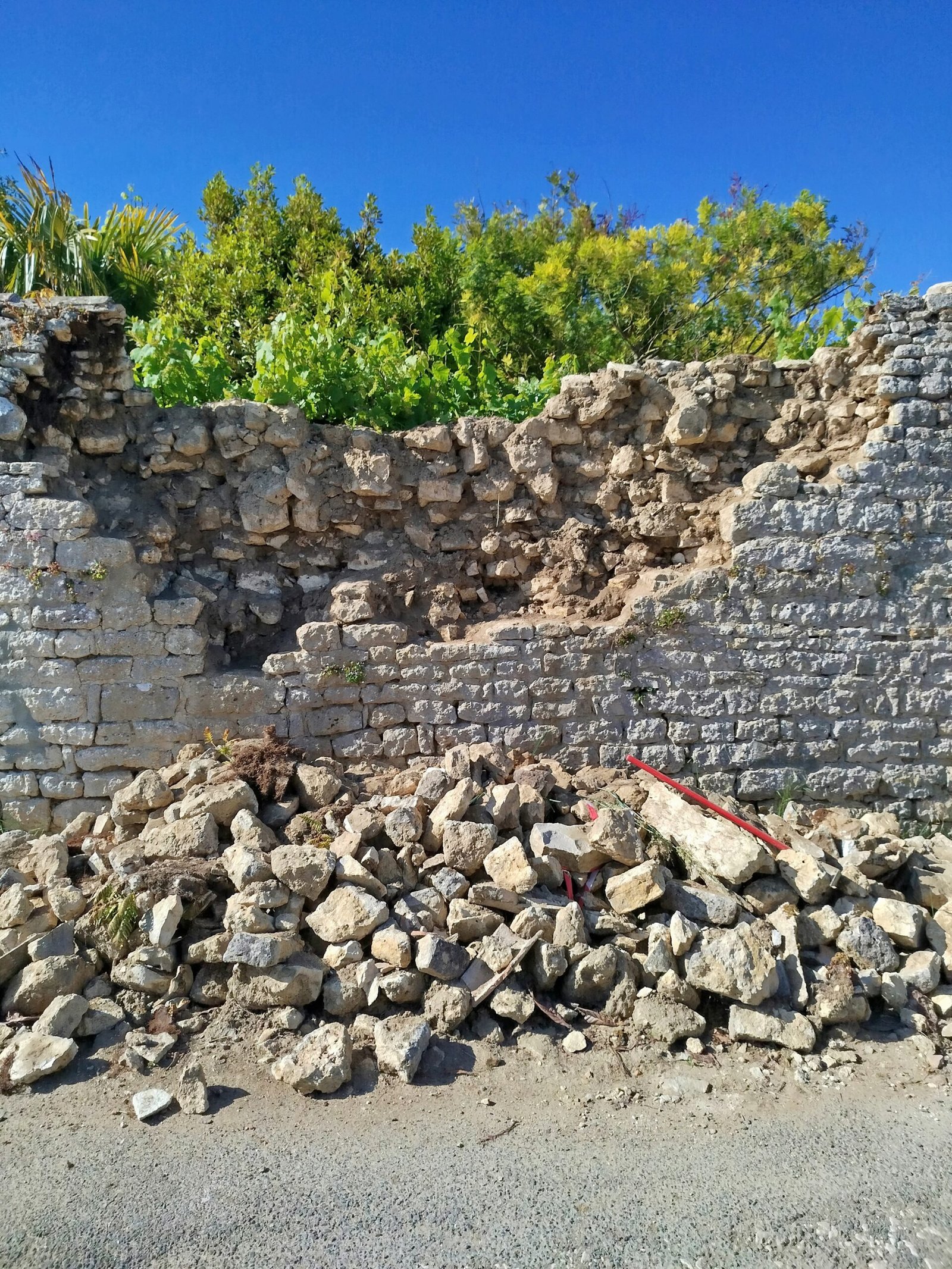 Avant restauration – mur ancien dégradé
